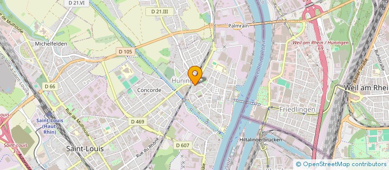 localisation de l'entreprise SKI CLUB HUNINGUE  HUNINGUE