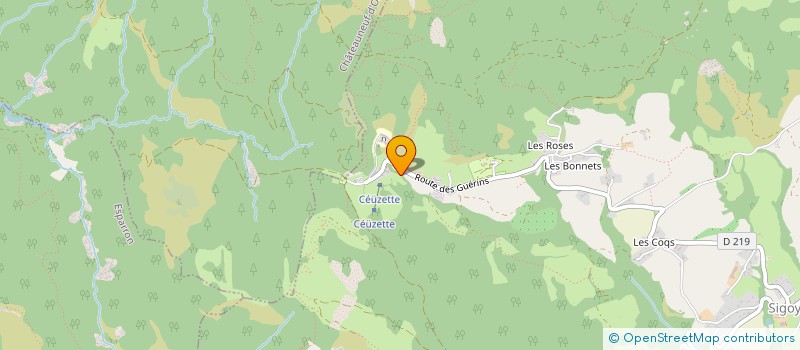 localisation de l'entreprise SKI CLUB LES GUERINS  TALLARD