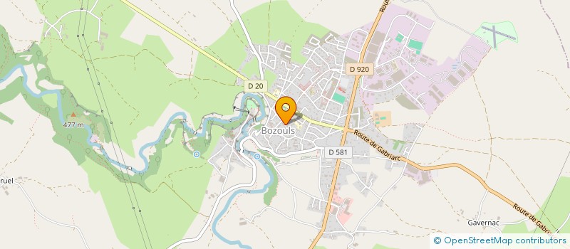 localisation de l'entreprise SKI LOISIR BOZOULS COMTAL  BOZOULS