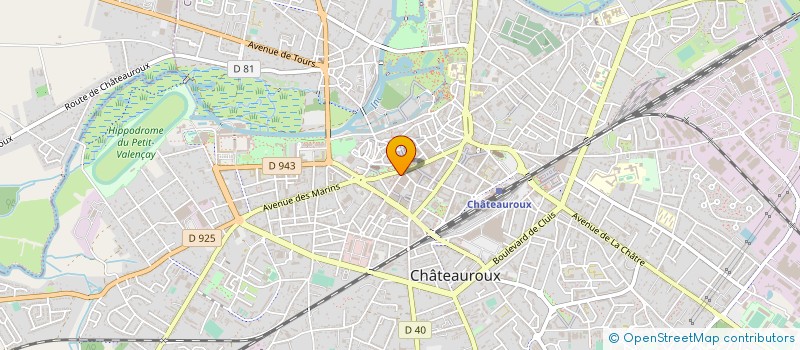 localisation de l'entreprise SKI NAUTIQUE CLUB DE L'INDRE à CHATEAUROUX