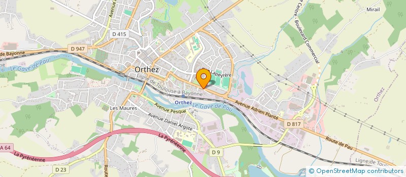 localisation de l'entreprise SKI NAUTIQUE CLUB ORTHEZIEN à ORTHEZ
