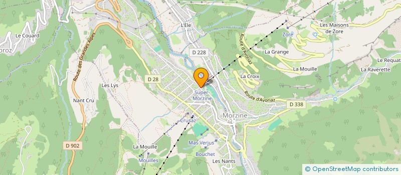 localisation de l'entreprise SKI SERVICE BUFFET SARL à MORZINE
