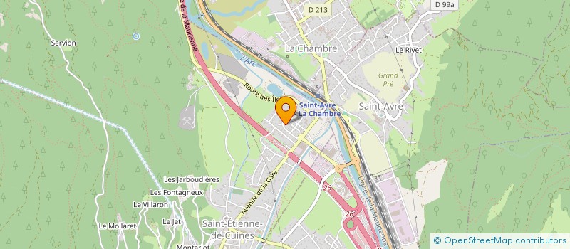 localisation de l'entreprise SKI SNOW MAURIENNE  SAINT-ETIENNE-DE-CUINES