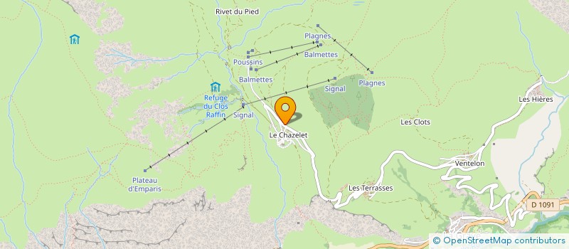 localisation de l'entreprise SKIERS LODGE LA GRAVE  LA GRAVE