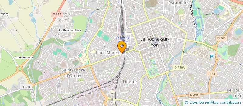 localisation de l'entreprise SKIN&A à LA ROCHE-SUR-YON