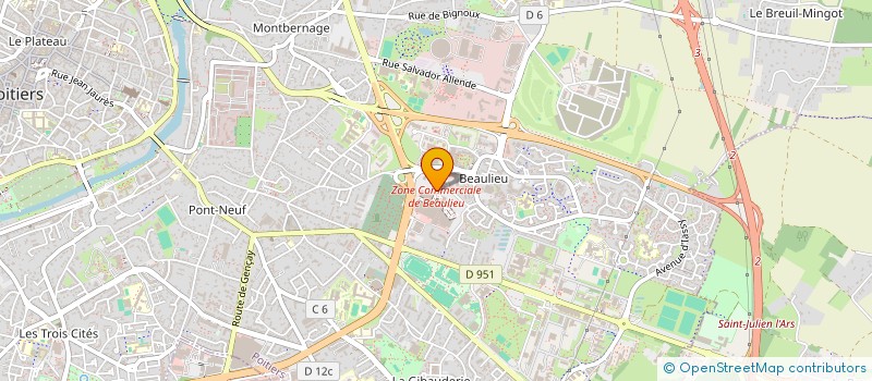 localisation de l'entreprise SKL BEAULIEU à POITIERS