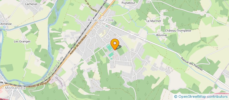 localisation de l'entreprise SKMARSAC : SHOTOKAN KARATE MARSAC  RAZAC-SUR-L'ISLE