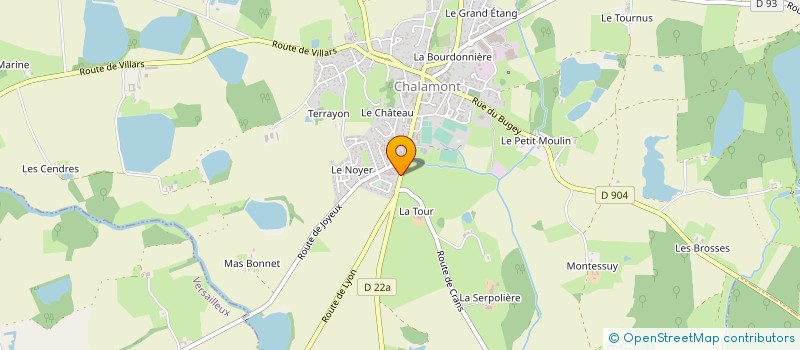 localisation de l'entreprise SKY FITNESS à CHALAMONT
