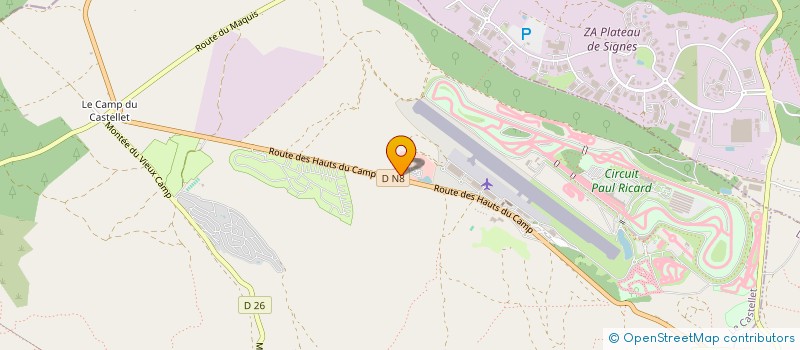 localisation de l'entreprise SKYCAM HELICOPTERES  LE CASTELLET