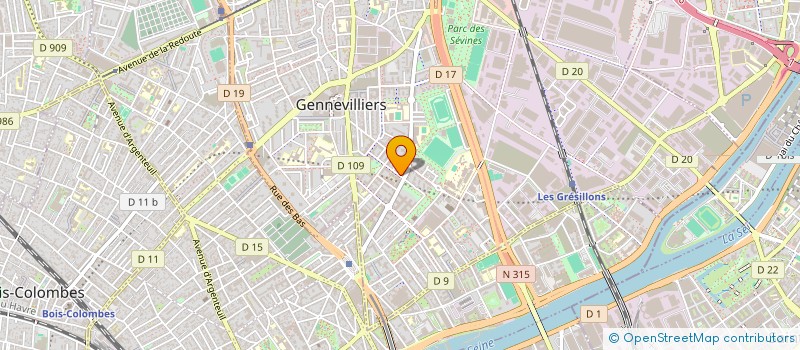localisation de l'entreprise SKYNEXT RODRIGO VERISSIMO à GENNEVILLIERS