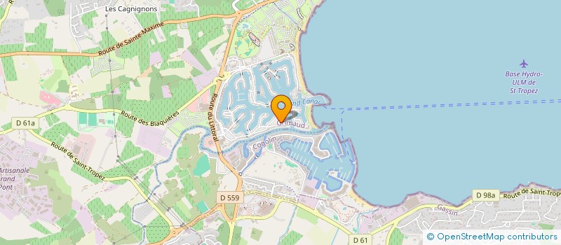 localisation de l'entreprise SL. LOCATION  GRIMAUD