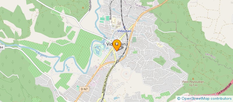 localisation de l'entreprise SL TAXI à VIDAUBAN