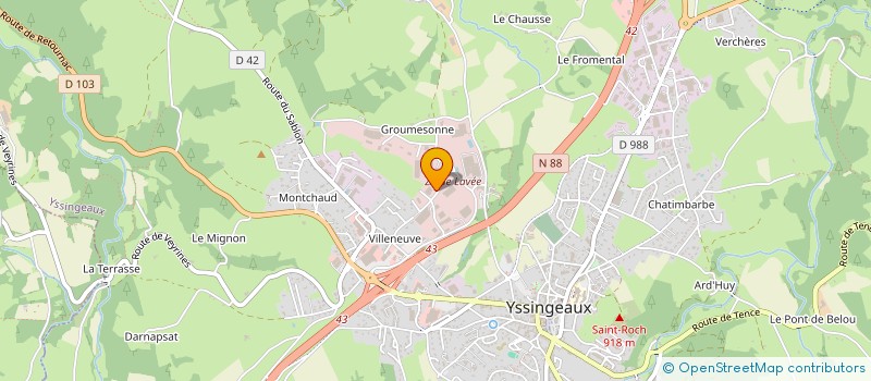 localisation de l'entreprise SL2N  YSSINGEAUX