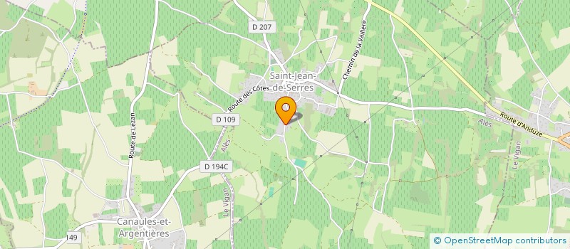 localisation de l'entreprise SLAB - IMPRIMERIE  SAINT-JEAN-DE-SERRES