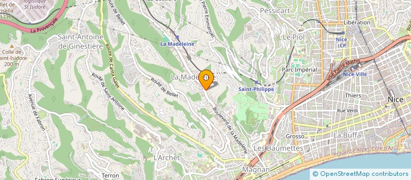 localisation de l'entreprise SLACK AZUR MONTAGNE à NICE