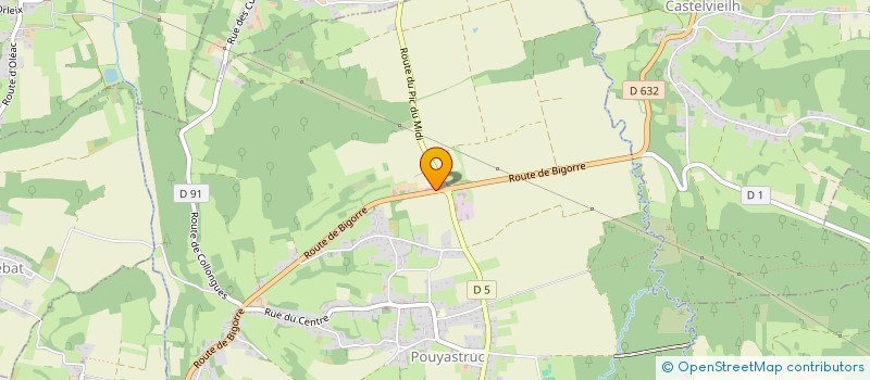 localisation de l'entreprise SLAV  POUYASTRUC