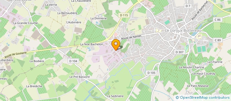 localisation de l'entreprise SLDC TRANSPORT & TP à LE LOROUX-BOTTEREAU