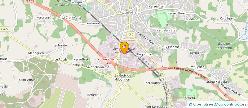 localisation de l'entreprise SLICA à QUEVEN