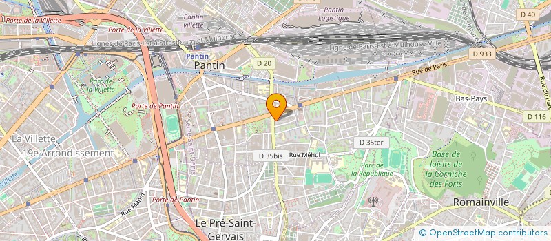 localisation de l'entreprise SLIM CAR SERVICE  PANTIN