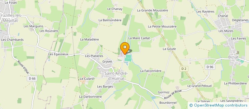 localisation de l'entreprise SLIMPACK à SAINT-ANDRE-D'HUIRIAT