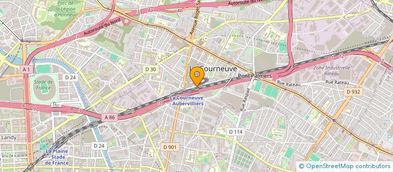 localisation de l'entreprise SLITSCAN  LA COURNEUVE