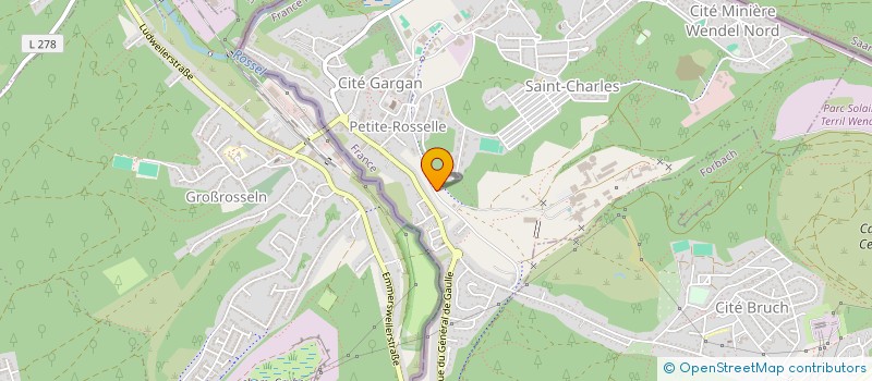 localisation de l'entreprise SLJ  PETITE-ROSSELLE