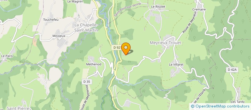 localisation de l'entreprise SLJT  MEYRIEUX-TROUET