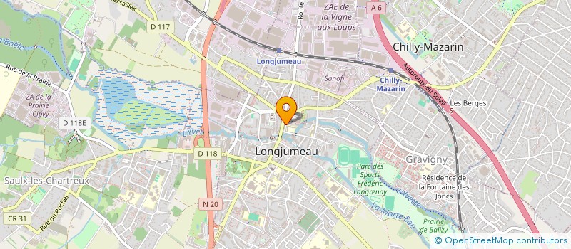 localisation de l'entreprise SLK INVEST à LONGJUMEAU