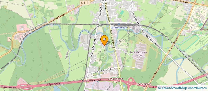 localisation de l'entreprise SLK PUB  LANNEMEZAN