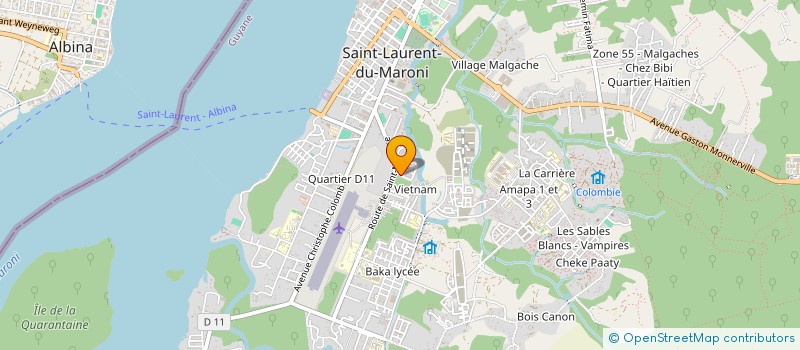 localisation de l'entreprise SLM CONTROLE TECHNIQUE à SAINT-LAURENT-DU-MARONI