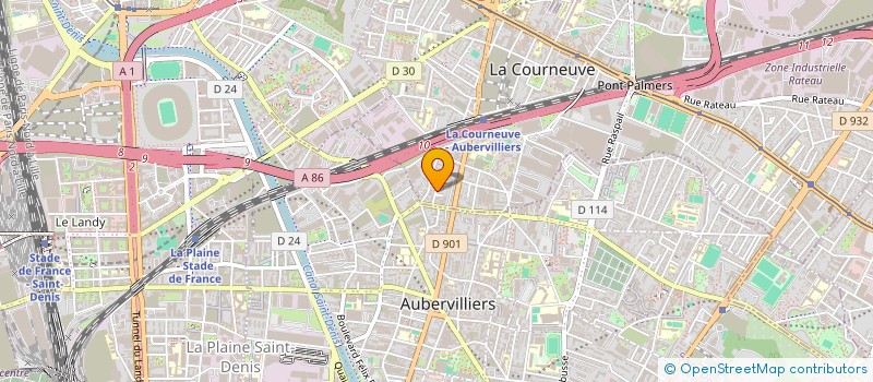 localisation de l'entreprise SLN FORMATION à LA COURNEUVE