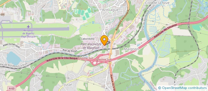 localisation de l'entreprise SLOWFIN TECH  ANGLET