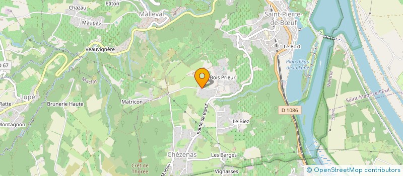 localisation de l'entreprise SLPRO'JECT à SAINT-PIERRE-DE-BŒUF