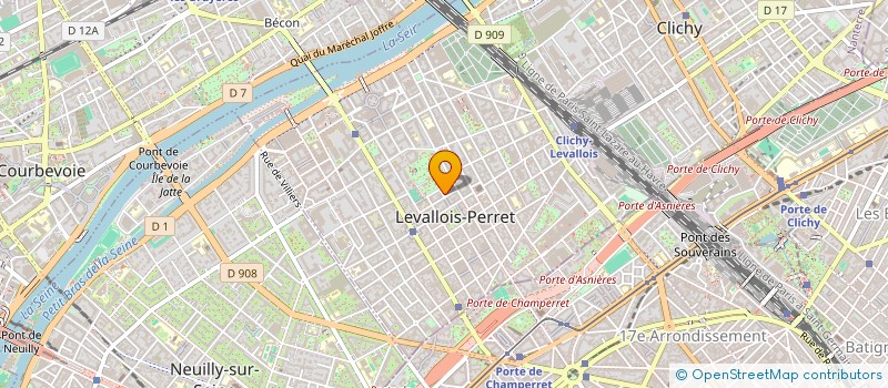 localisation de l'entreprise SLT COMMUNICATION à LEVALLOIS-PERRET
