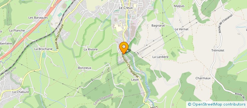 localisation de l'entreprise SLT TP à SAINT-CHAMOND