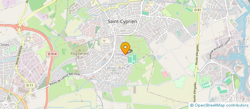 localisation de l'entreprise SLTJ  LATOUR-BAS-ELNE