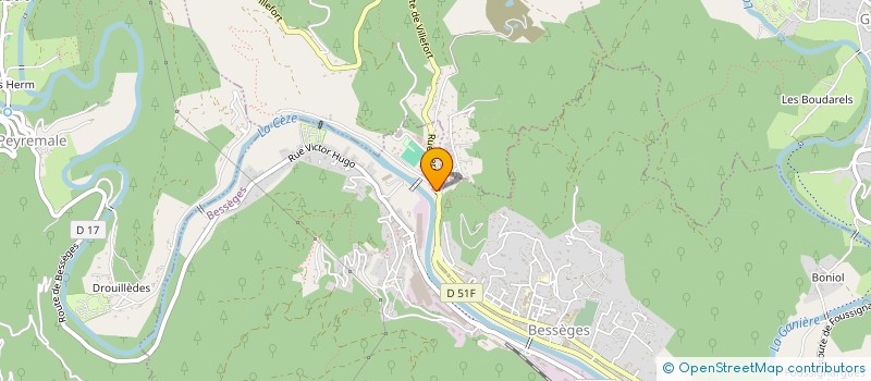 localisation de l'entreprise SLX30  BESSEGES