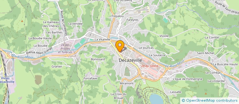 localisation de l'entreprise SLY BTP - SLY EVASION à DECAZEVILLE