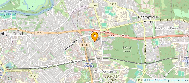 localisation de l'entreprise SLYLOG à CHAMPS-SUR-MARNE