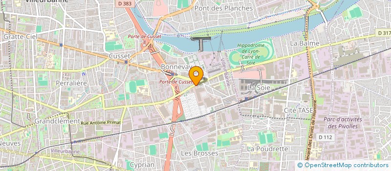 localisation de l'entreprise SLYSOFT  VILLEURBANNE