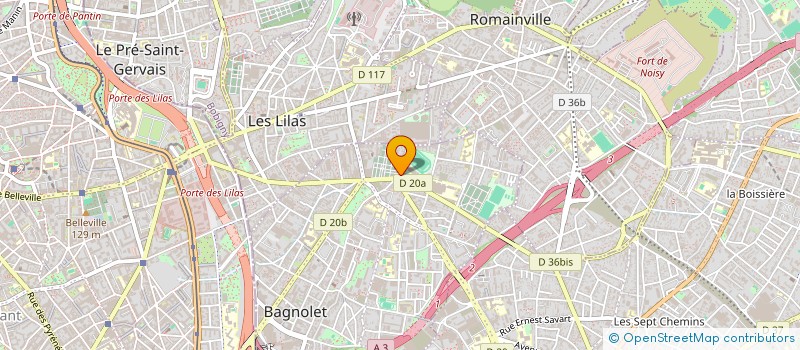 localisation de l'entreprise SM à BAGNOLET