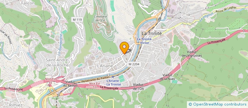 localisation de l'entreprise SM AOUIZERAT RIPOLL à NICE
