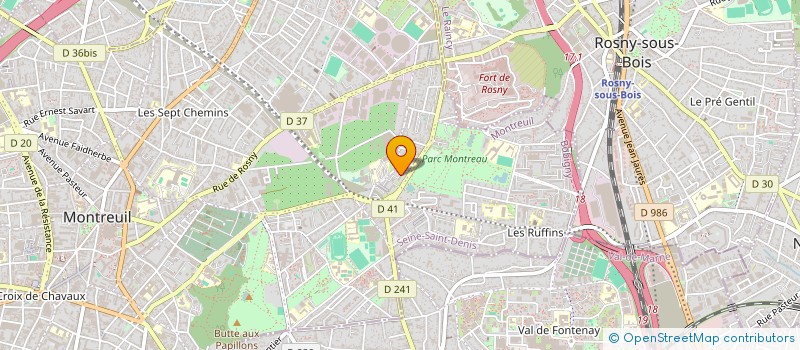 localisation de l'entreprise SM AZUR TRANSPORT à MONTREUIL