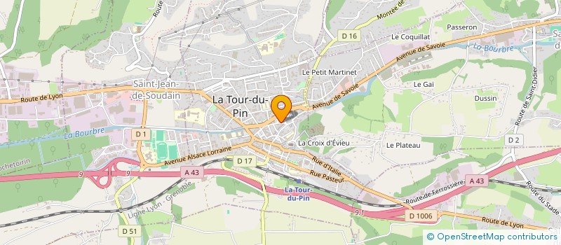 localisation de l'entreprise SM.BAT P.P.  LA TOUR-DU-PIN