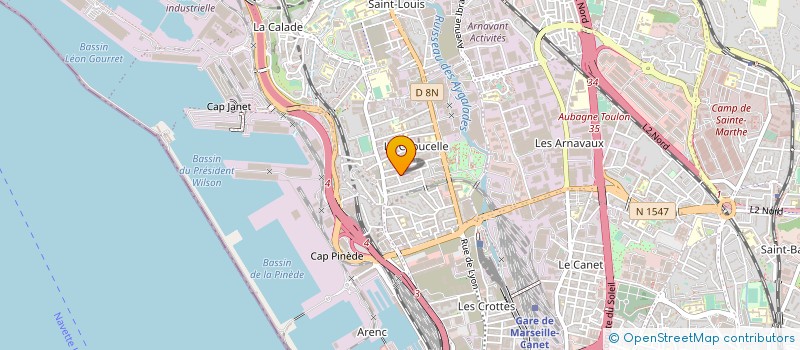 localisation de l'entreprise SM BATI CONCEPT à MARSEILLE