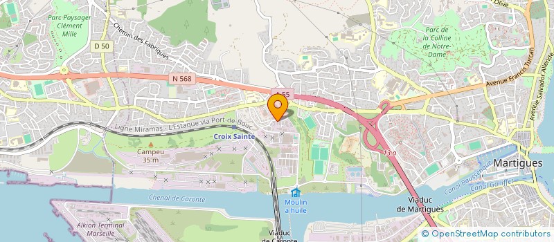 localisation de l'entreprise SM CAROSSERIE AUTO  MARTIGUES