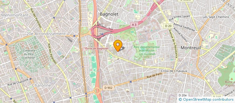 localisation de l'entreprise SM CARS à BAGNOLET
