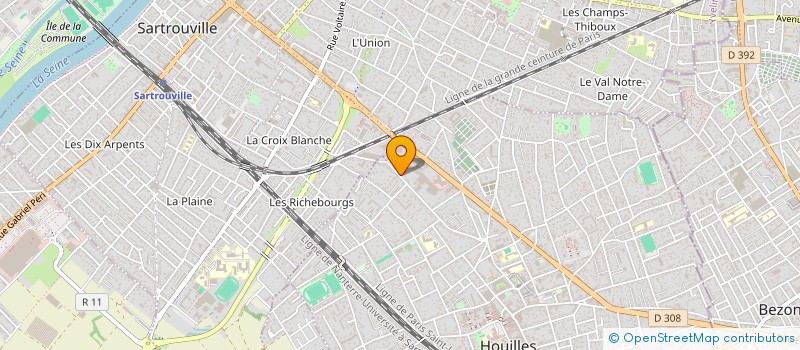 localisation de l'entreprise SM CLUB DE FRANCE  HOUILLES