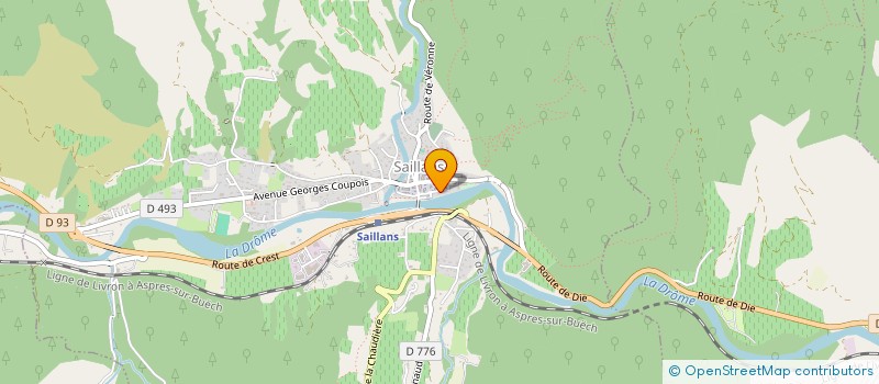 localisation de l'entreprise SM DE LA RIVIERE DROME ET SES AFFLUENTS SMRD à SAILLANS