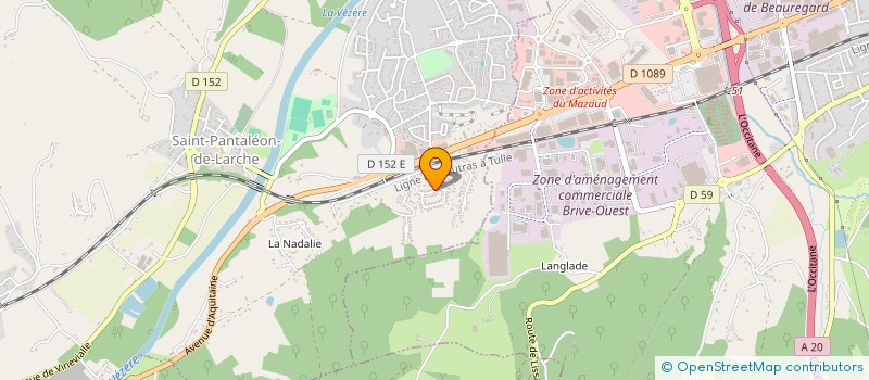 localisation de l'entreprise SM DEPARTEMENTAL POUR LE TRANSPORT ET LE TRAITEMENT DES ORDURES MENAGERES (SYTTOM 19) à SAINT-PANTALEON-DE-LARCHE